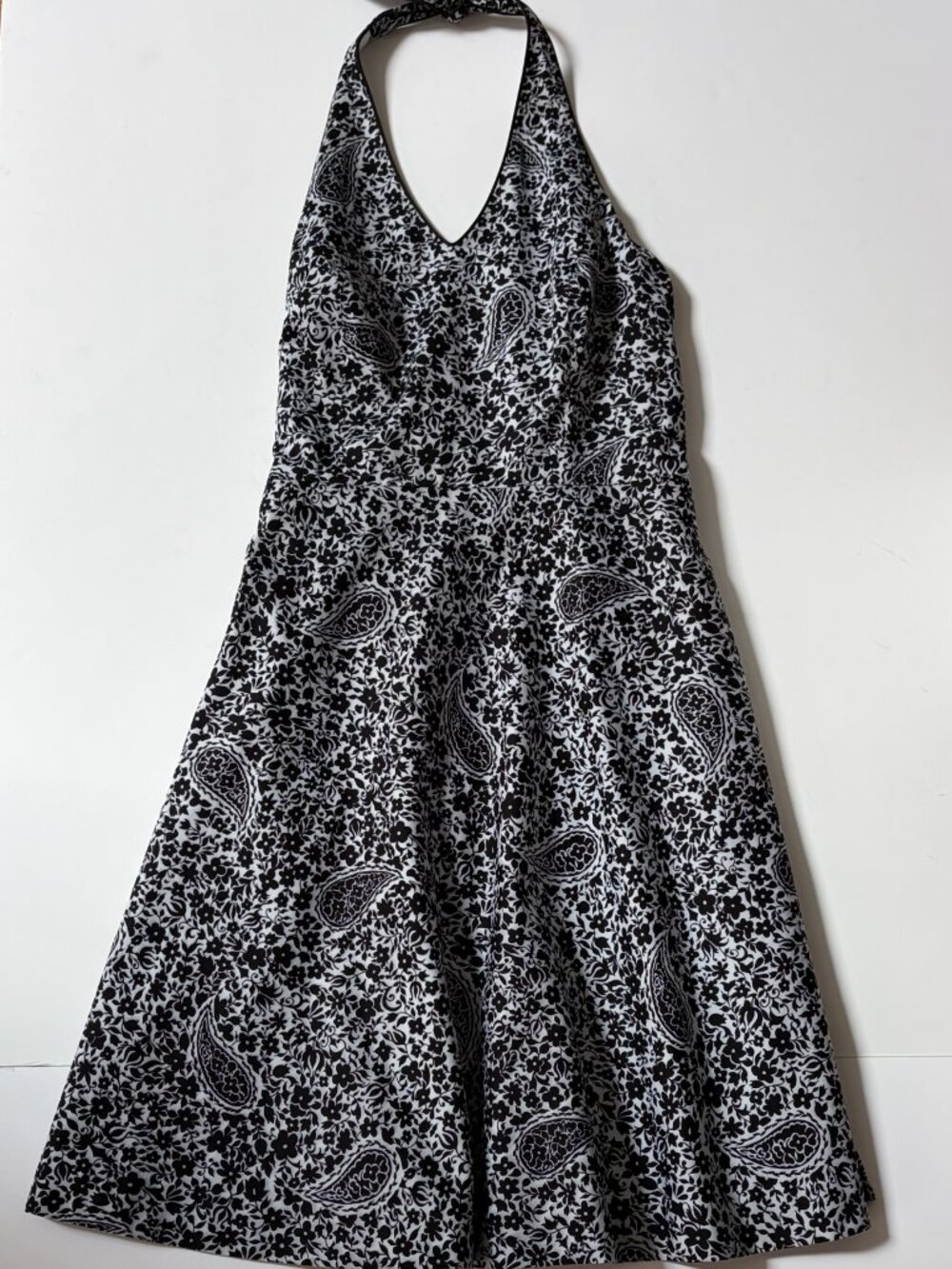 Ann Taylor 6 Petite Women's Dress with Tie low back fully lined; Summer sundress